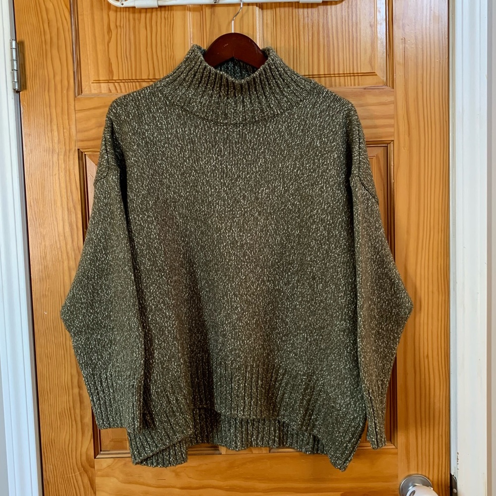 H&M speckled mock neck sweater